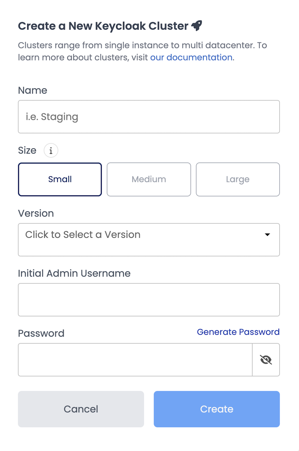 Create a cluster