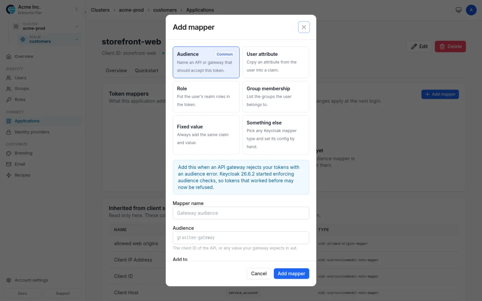 Choosing a mapper type