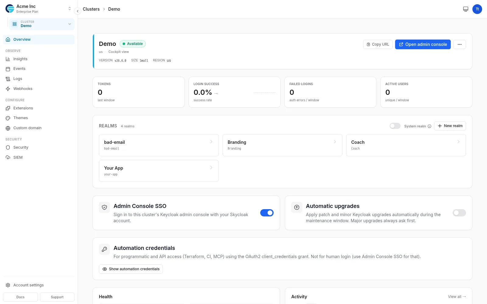 Cluster Detail Page