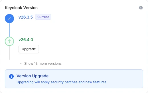 Cluster Edit - Version Upgrade Timeline