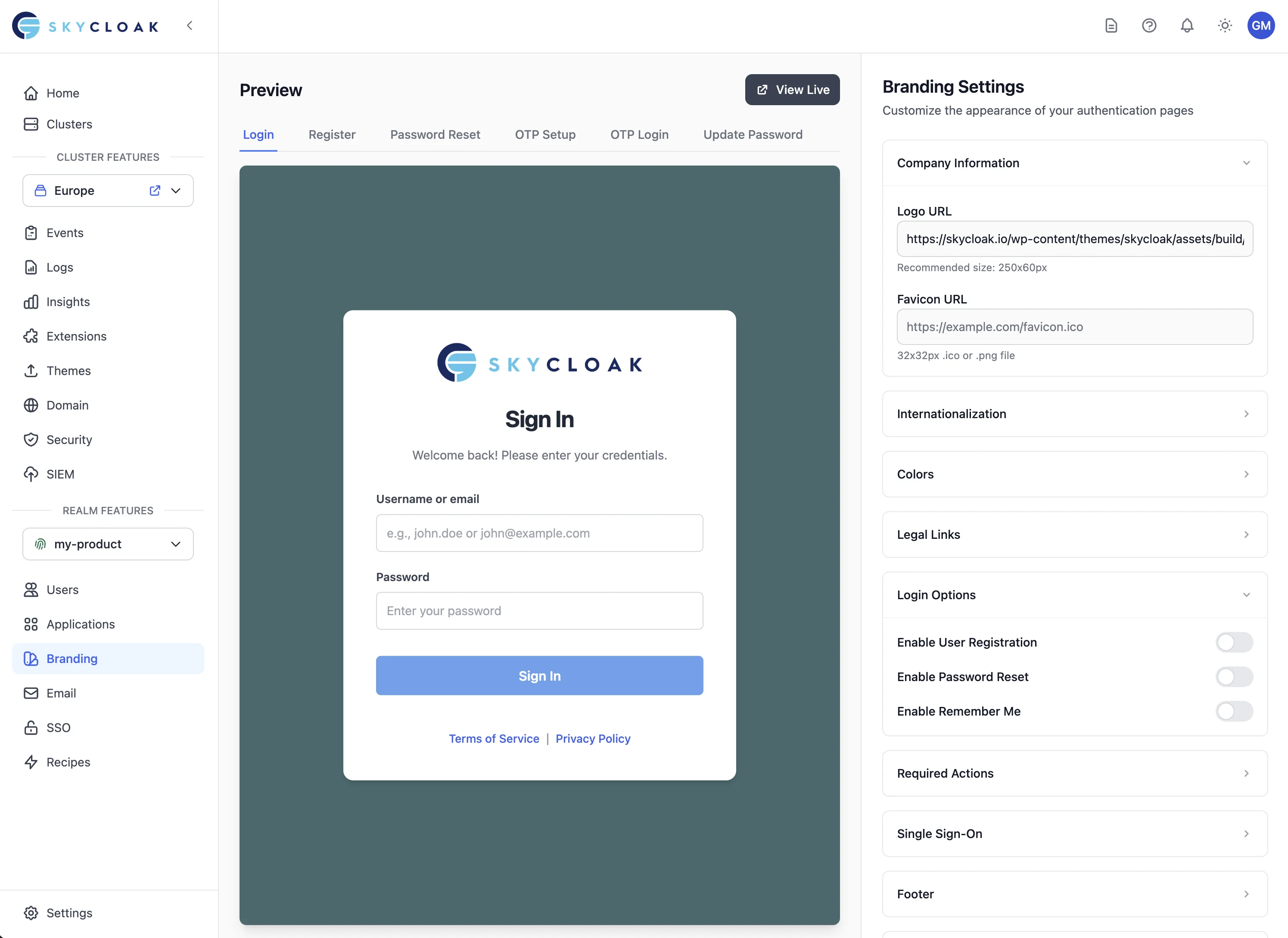 Branding Configuration