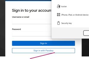 Passkey login
