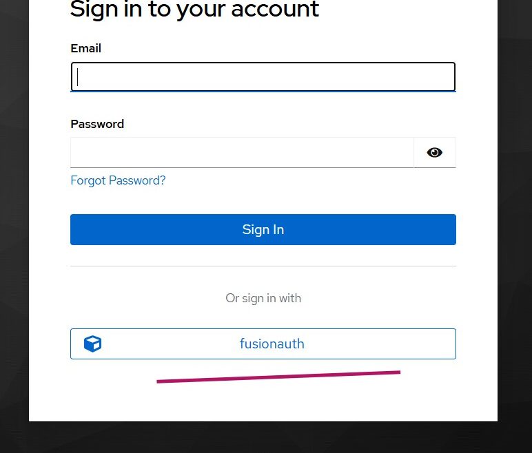 FusionAuth Login Link